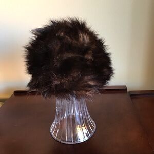 Vintage mink hat. Dark brown color. Made in Europe.